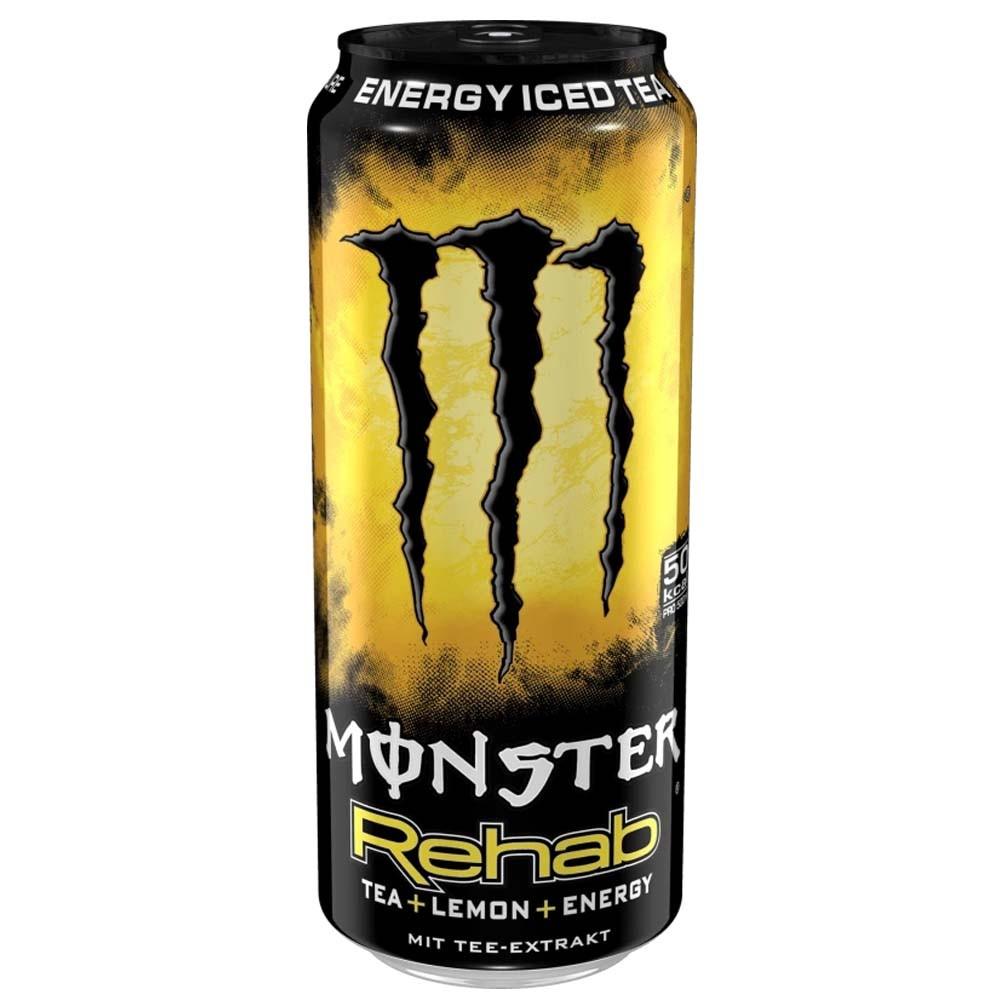 MONSTER ENERGY Rehab Iced Tea Lemonade - Bevanda Energetica non gassata al gusto di tè al limone 500 ml - Snackation