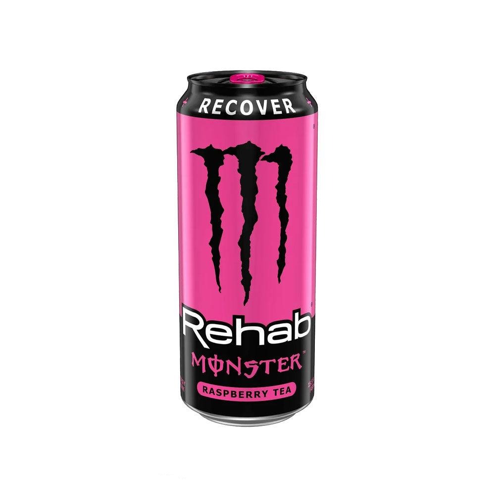 MONSTER ENERGY Rehab Recover Raspberry Tea - Bevanda Energetica al gusto di te al lampone 458 ml - Snackation