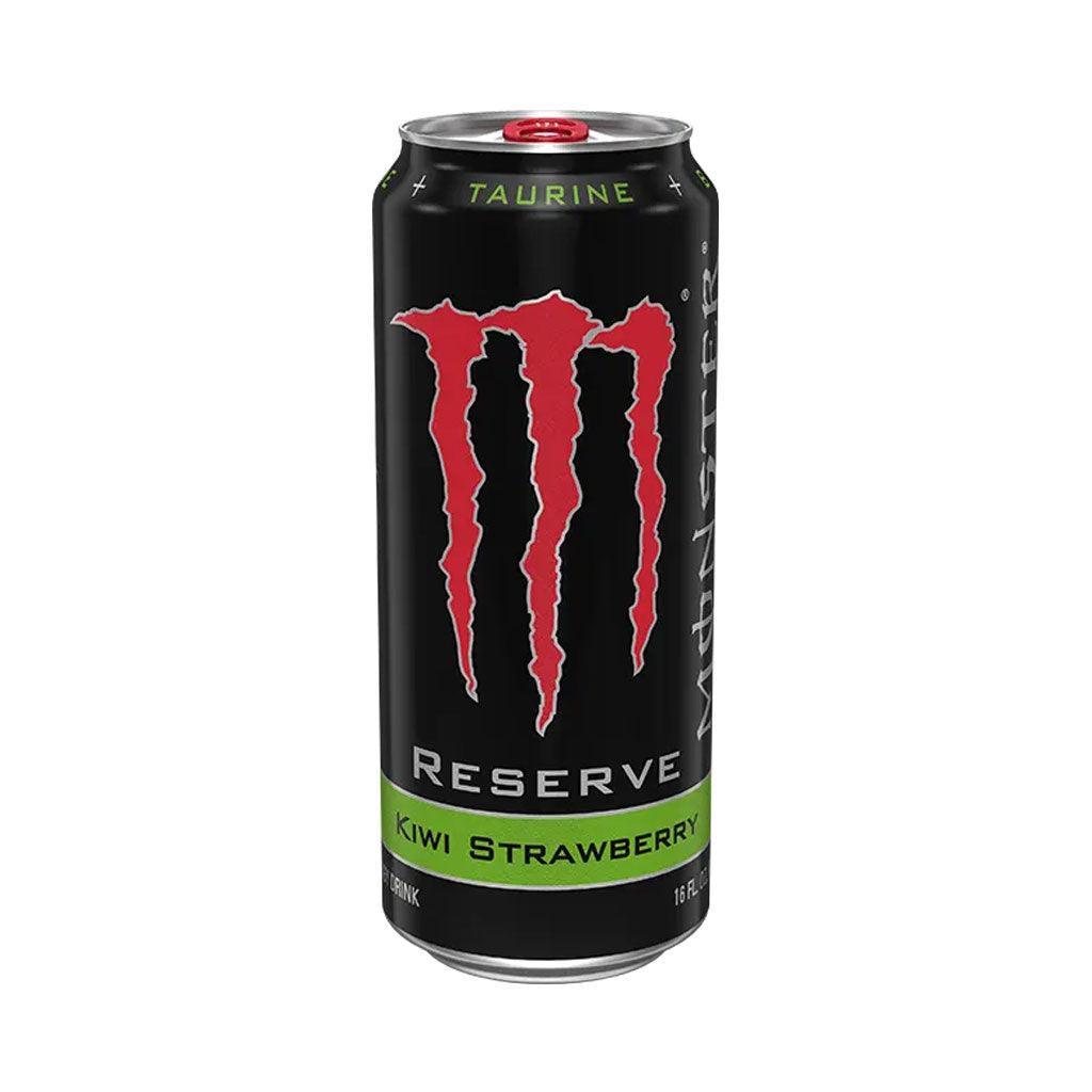 MONSTER ENERGY Reserve Kiwi Strawberry USA LEGGERMENTE AMMACCATA - Bevanda Energetica al gusto di Fragola e Kiwi 473 ml - Snackation