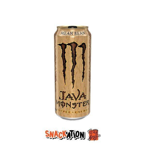 MONSTER ENERGY USA Java Mean Bean LEGGERMENTE AMMACCATA - Bevanda Energetica al gusto caffè, panna e vaniglia 444 ml - Snackation