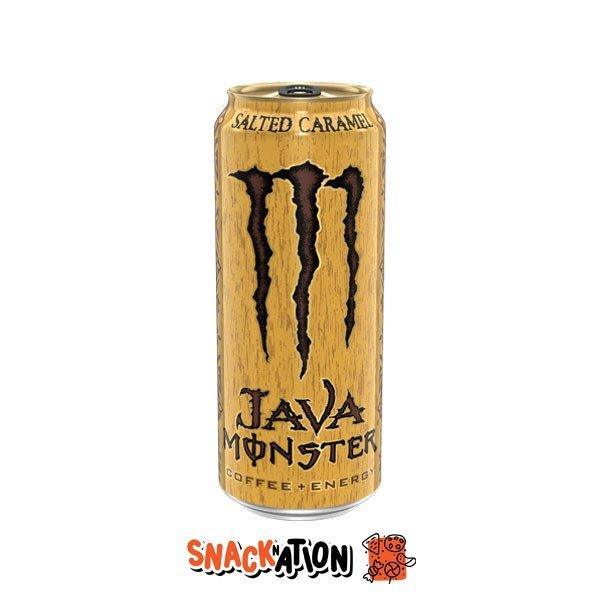 MONSTER ENERGY USA Java Salted Caramel Blend LEGGERMENTE AMMACCATA - Bevanda Energetica al gusto di caffè e caramello salato 473 ml - Snackation