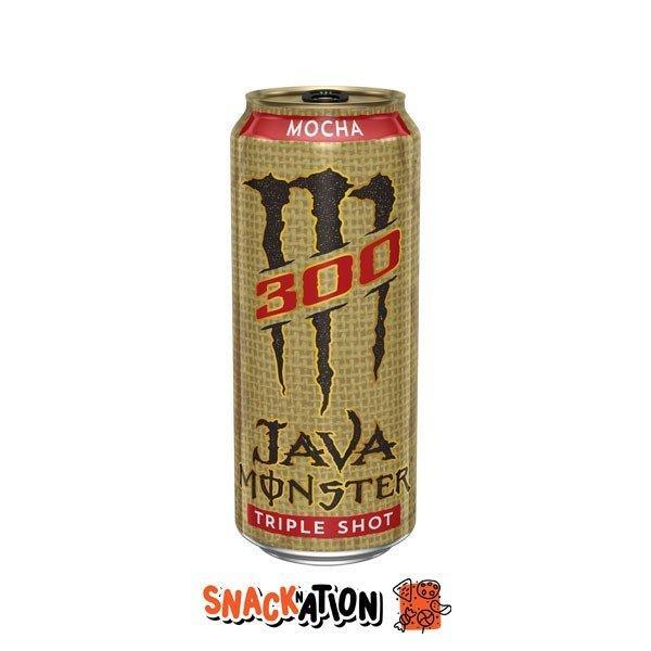 MONSTER ENERGY USA Java Triple Shot Mocha LEGGERMENTE AMMACCATA - Bevanda Energetica al gusto di caffè, panna e cioccolato 473 ml - Snackation