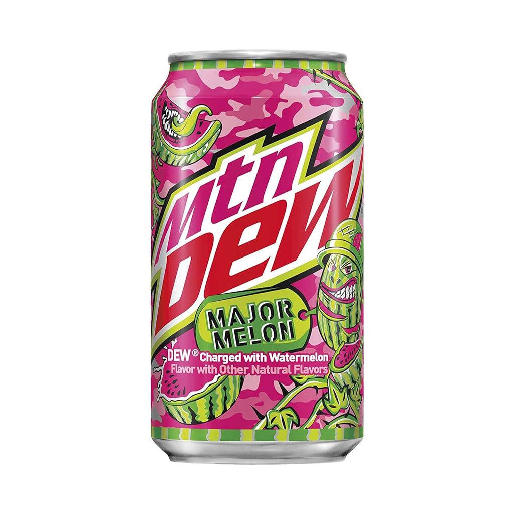 MOUNTAIN DEW Usa Major Melon - Bevanda gassata al gusto Mountain Dew e anguria 355 ml - Snackation