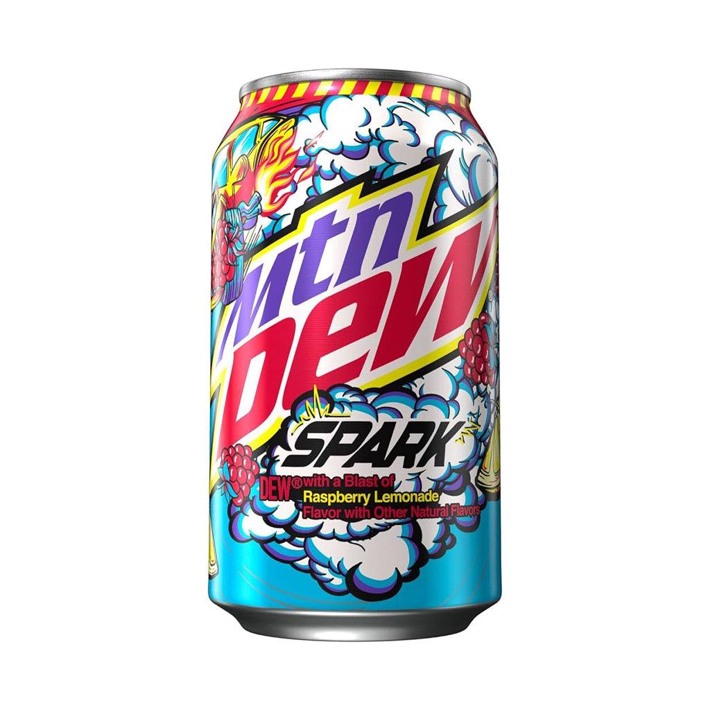 MOUNTAIN DEW Usa Spark - Bevanda gassata al gusto Mountain Dew e limonata ai lamponi 355 ml - Snackation