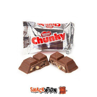 NESTLE' Chunky - Barretta di cioccolato, arachidi e uvetta passa 39,6 gr - Snackation