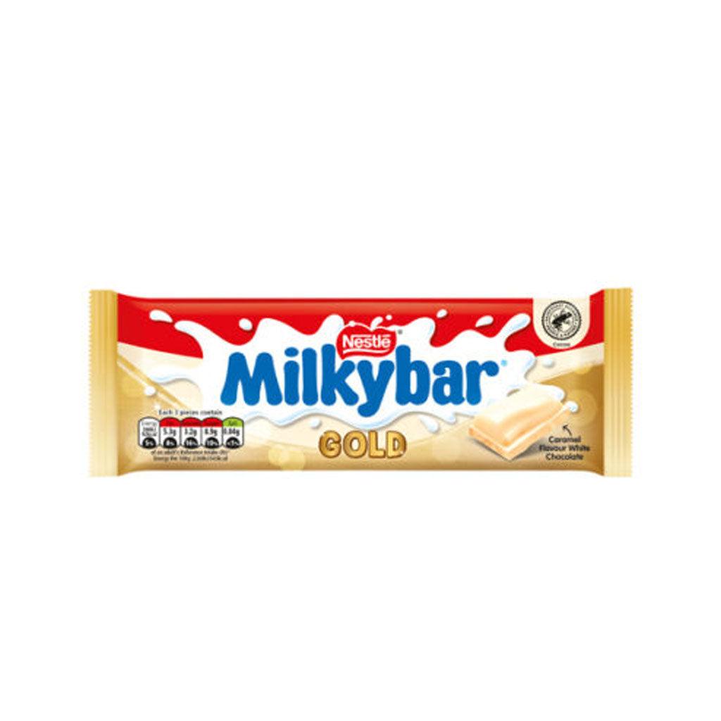 NESTLE' Milkybar Gold Block - Barretta Cioccolato bianco e caramello 85 g - Snackation