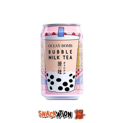 OCEAN BOMB Bubble Milk Tea - Bevanda al gusto bubble tè al latte 315 ml - Snackation