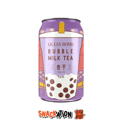 OCEAN BOMB Bubble Milk Tea Taro - Bevanda al gusto bubble tè al latte e Taro 315 ml - Snackation