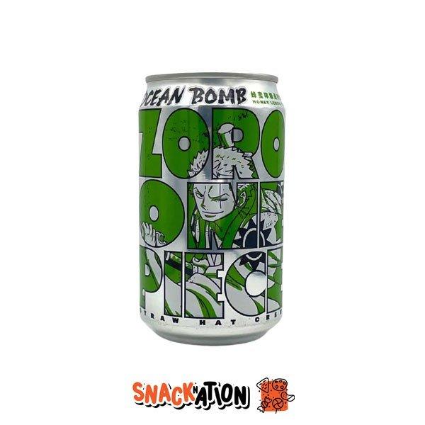 OCEAN BOMB One Piece Zoro - Bevanda gassata al gusto limone e miele 330 ml - Snackation