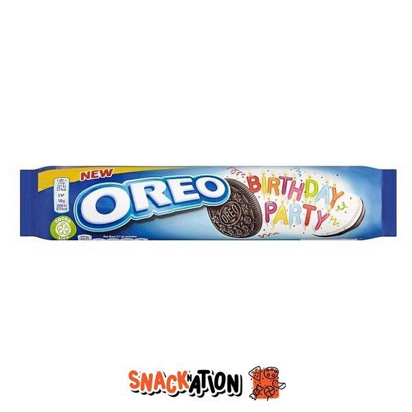 OREO Birthday Party - Biscotti al cioccolato al gusto di torta di compleanno 154 gr - Snackation