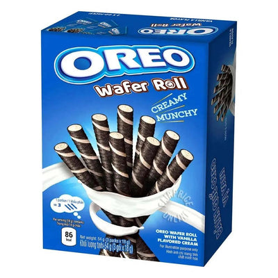 OREO Wafer Vanilla Roll - Wafer a forma di tubi ripieni di crema alla vaniglia 54g - Snackation