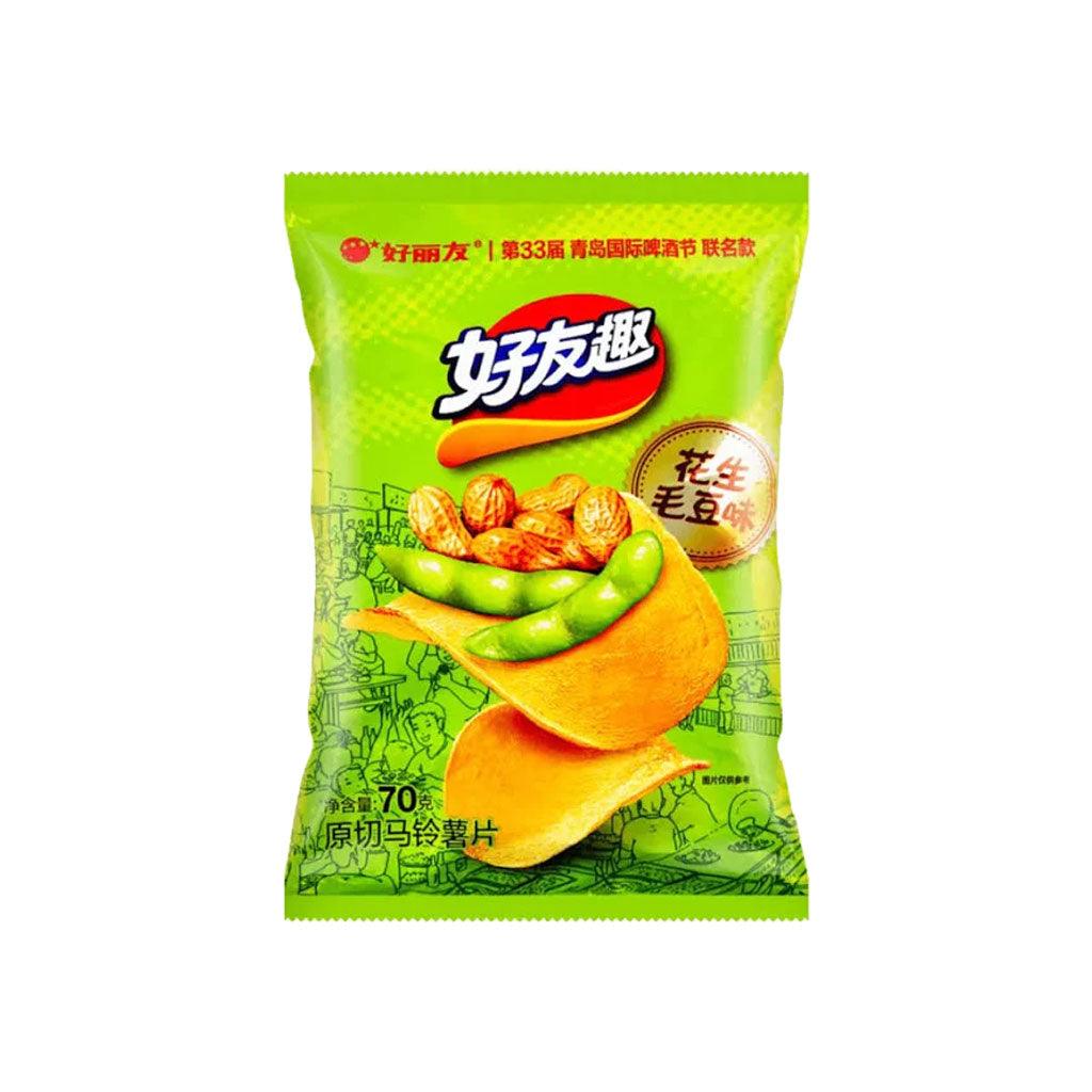 ORION Peanut Edamame Flavor Asian - Patatine gusto di arachidi e edamame 70 gr - Snackation