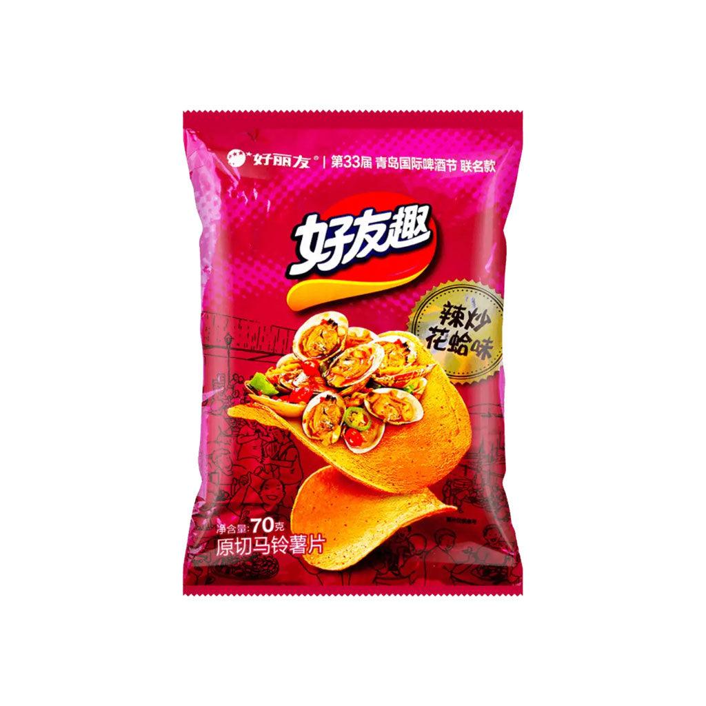ORION Spicy Fried Clams Flavor Asian - Patatine gusto di vongole piccanti 70 gr - Snackation