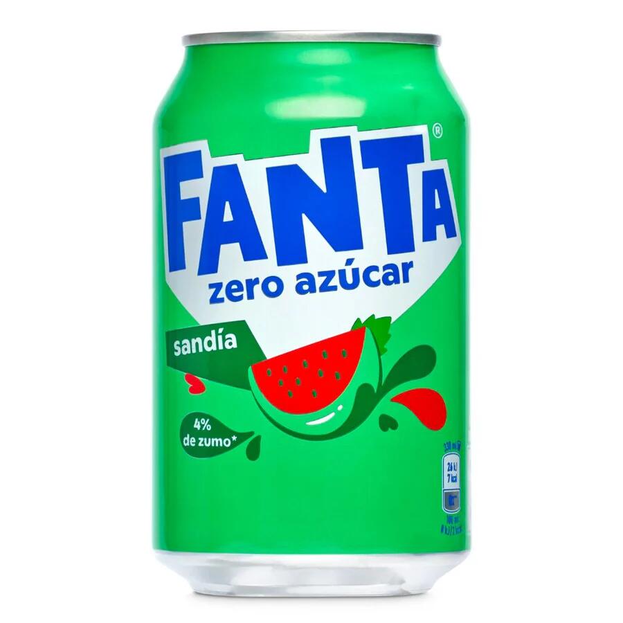 Fanta Zero Azúcar Sandía - Fanta Anguria gusto frizzante 330ml