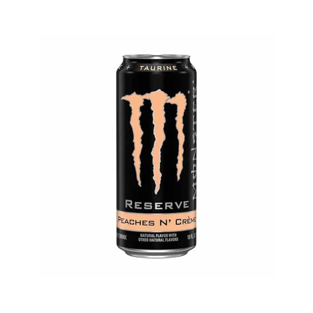 MONSTER ENERGY Reserve Peaches N' Creme USA - Bevanda Gassata Energetica al Gusto di Pesca e Crema 473 ml