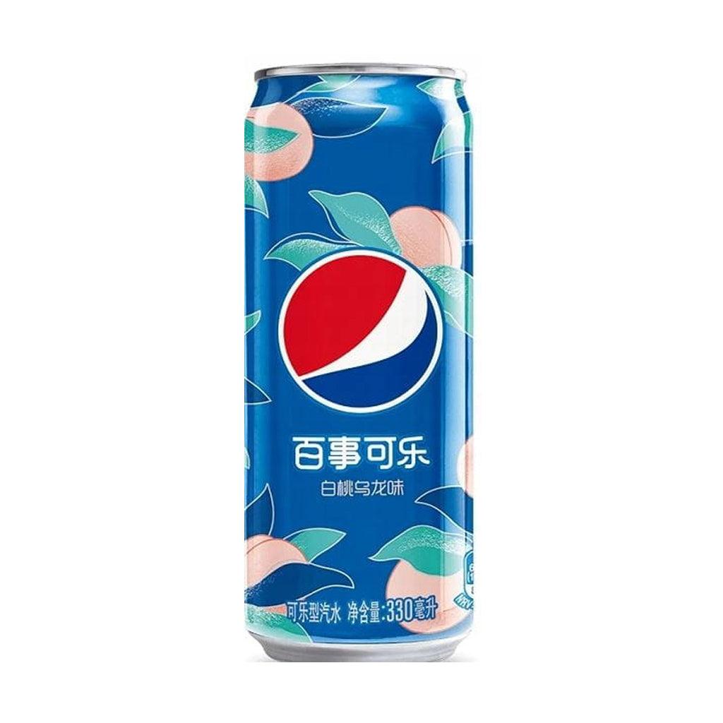 PEPSI China White Peach Oolong - Bevanda gassata al gusto Pepsi, Pesca Bianca e Tè Oolong 330 ml - Snackation