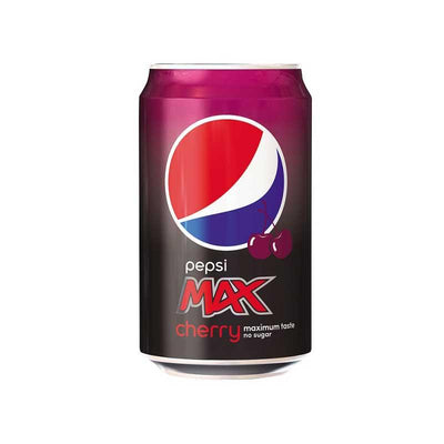 PEPSI Max Cherry - Bevanda gassata senza zucchero al gusto Pepsi e Ciliegia 330 ml - Snackation