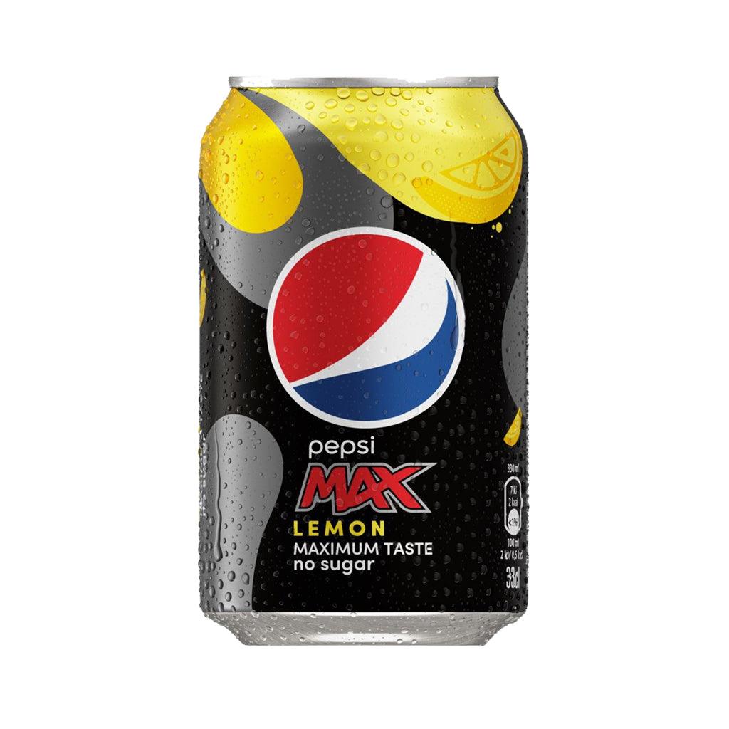PEPSI Max Lemon - Bevanda gassata senza zucchero al gusto Pepsi e Limone 330 ml - Snackation