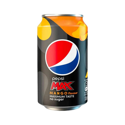 PEPSI Max Mango - Bevanda gassata senza zucchero al gusto Pepsi e Mango 330 ml - Snackation