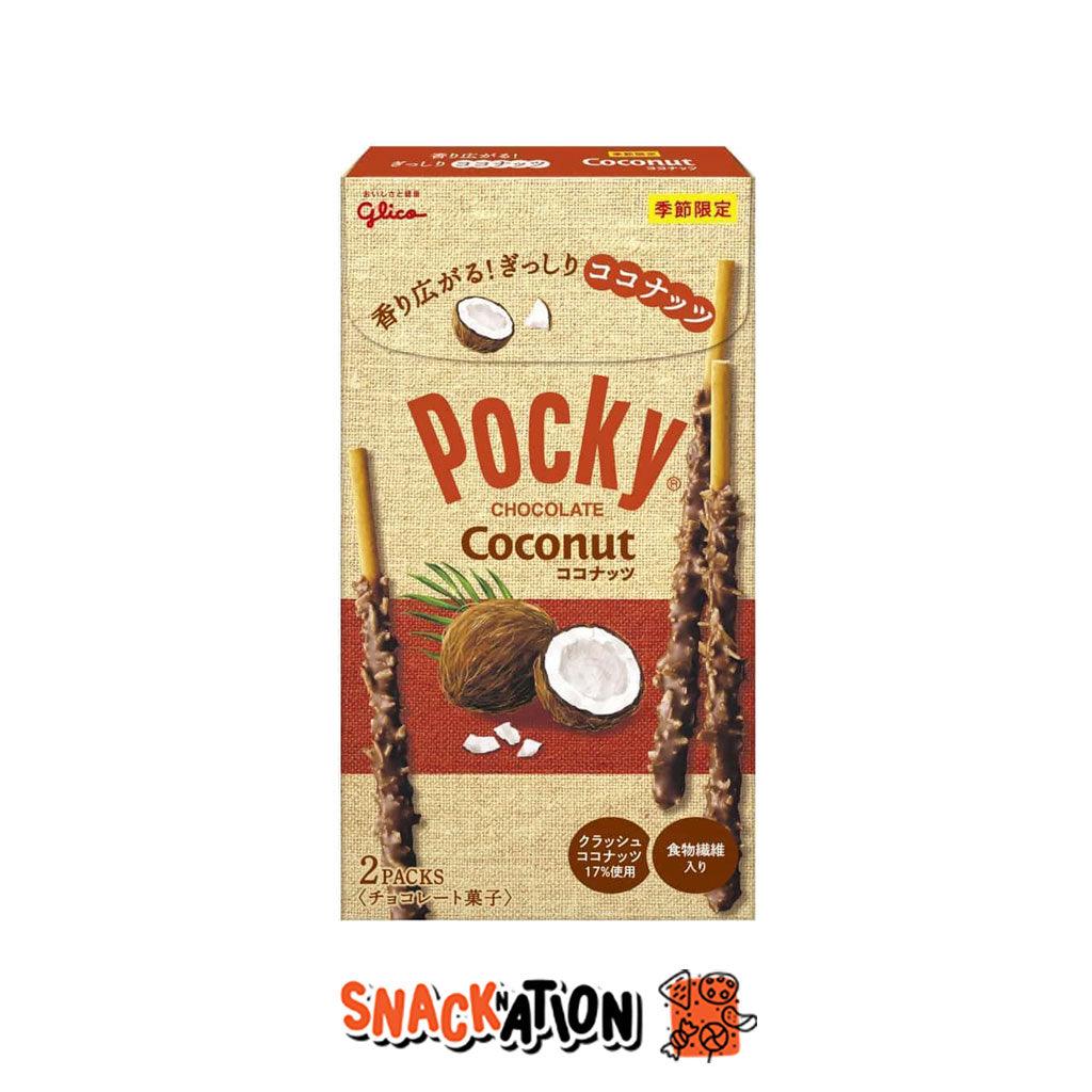 POCKY Chocolate Coconut - Stick ricoperto di cioccolatoe scaglie di cocco 44.2 gr - Snackation