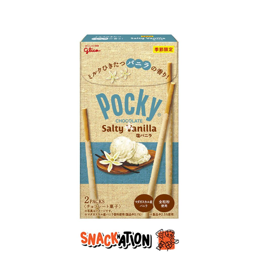 POCKY Salty Vanilla - Stick ricoperto di cioccolato bianco al gusto di Vaniglia e Cristalli di sale 52,8 gr - Snackation