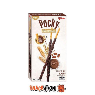 POCKY Wholesome Chocolate & Almond - Stick integrale ricoperto di cioccolato e mandorle 55 gr - Snackation
