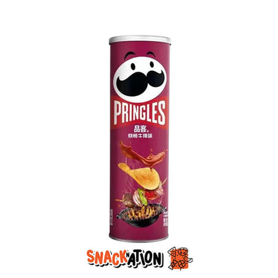 PRINGLES BBQ Steak – Patatine al gusto di Carne alla Brace e Salsa Barbecue 110 g - Snackation