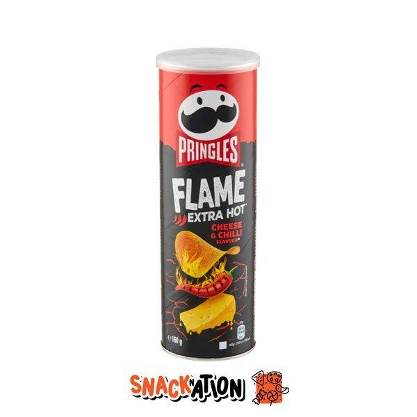 PRINGLES Flame Cheese & Chilli - Patatine gusto Formaggio e peperoncino 160 gr - Snackation