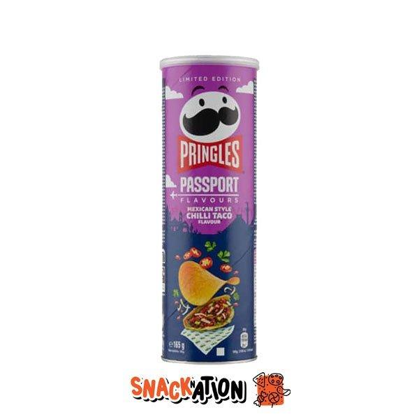 PRINGLES Passport Mexican Style Chilli Taco - Patatine gusto Taco Messicano al Chilli 185 gr - Snackation