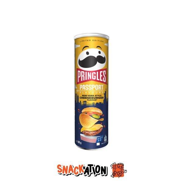 PRINGLES Passport New York Style Cheeseburger - Patatine gusto cheese burger 185 gr - Snackation