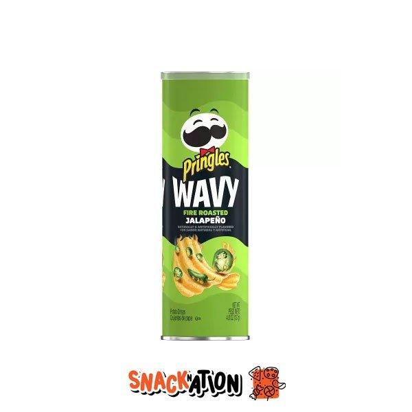 PRINGLES Wavy Fire Roasted Jalapeno - Patatine piccanti gusto jalapeno 137 gr - Snackation