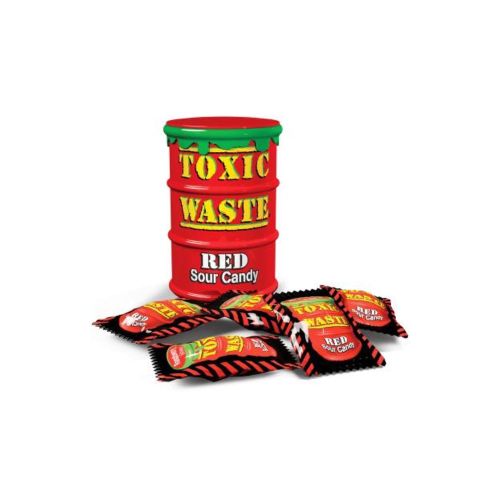 TOXIC WASTE Red drum - Caramelle Aspre ai Gusti di Frutta Mista 42 g