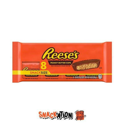 REESE'S - Peanut Butter Cup 8 PZ - Cioccolatini ripieni di burro d'arachidi formato convenienza 124 gr - Snackation