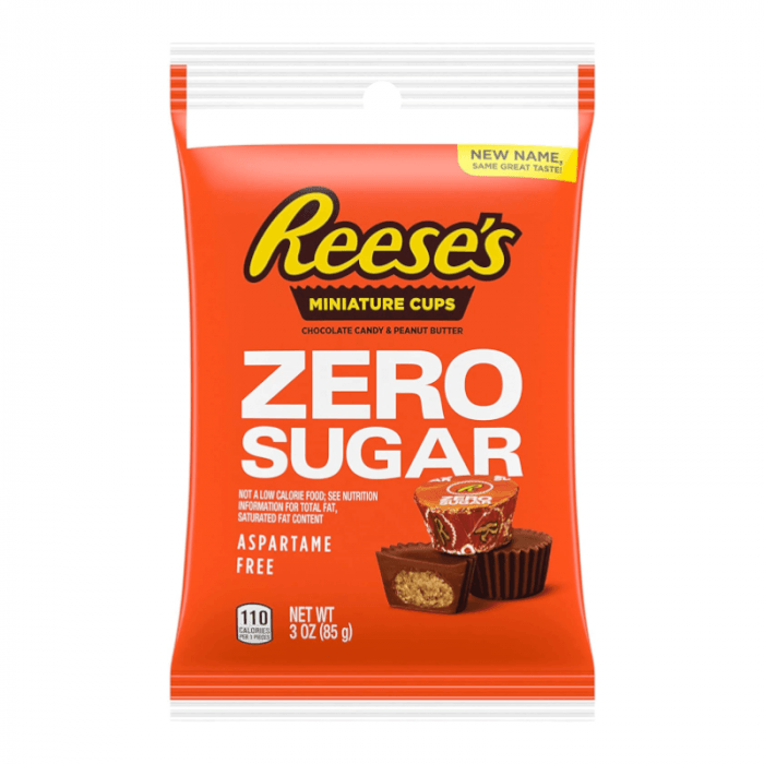 REESE'S Peanut Butter Cup Miniatures Sugar Free - Le famose coppette ripiene di burro d'arachidi senza zucchero 85 gr - Snackation