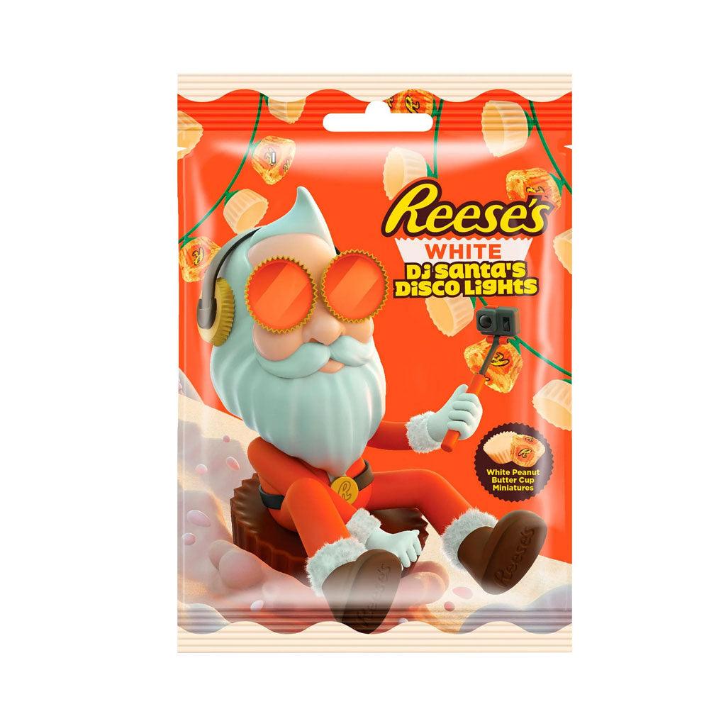 REESE'S Peanut Butter White Santa's Disco Lights - Mini coppette di cioccolato bianco ripiene di burro d'arachidi 70 g - Snackation