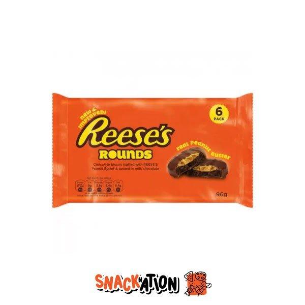 REESE'S Rounds - Biscotto al cioccolato, burro di arachidi e copertura di cioccolato 96 gr - Snackation