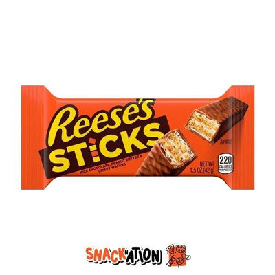 REESE'S Stick Milk Chocolate - Wafer con burro di arachidi e ricoperti di cioccolato 42 gr - Snackation