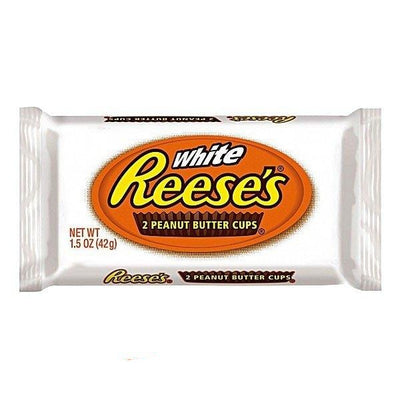 REESE'S - White Peanut Butters Cups - Cioccolatini bianchi ripieni di burro d'arachidi 39,5 gr - Snackation