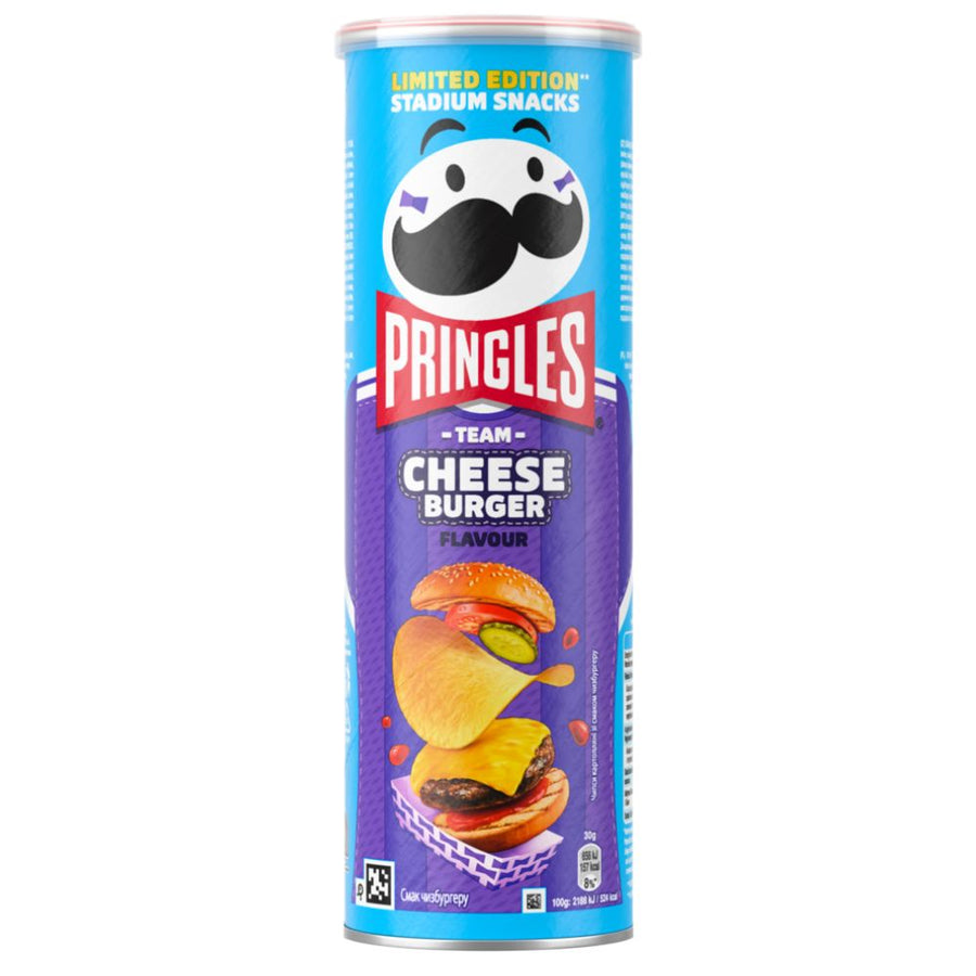 Pringles Team Cheeseburger Flavour -  tutto il gusto iconico di un cheeseburger in una croccante chips di patate 165g