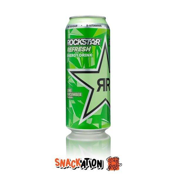 ROCKSTAR Energy Refresh Lime Cucumber - Bevanda Energetica gusto lime e cetriolo 500 ml - Snackation