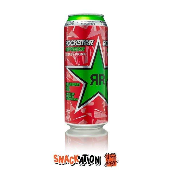 ROCKSTAR Energy Refresh Strawberry Lime - Bevanda Energetica gusto fragola e lime 500 ml - Snackation