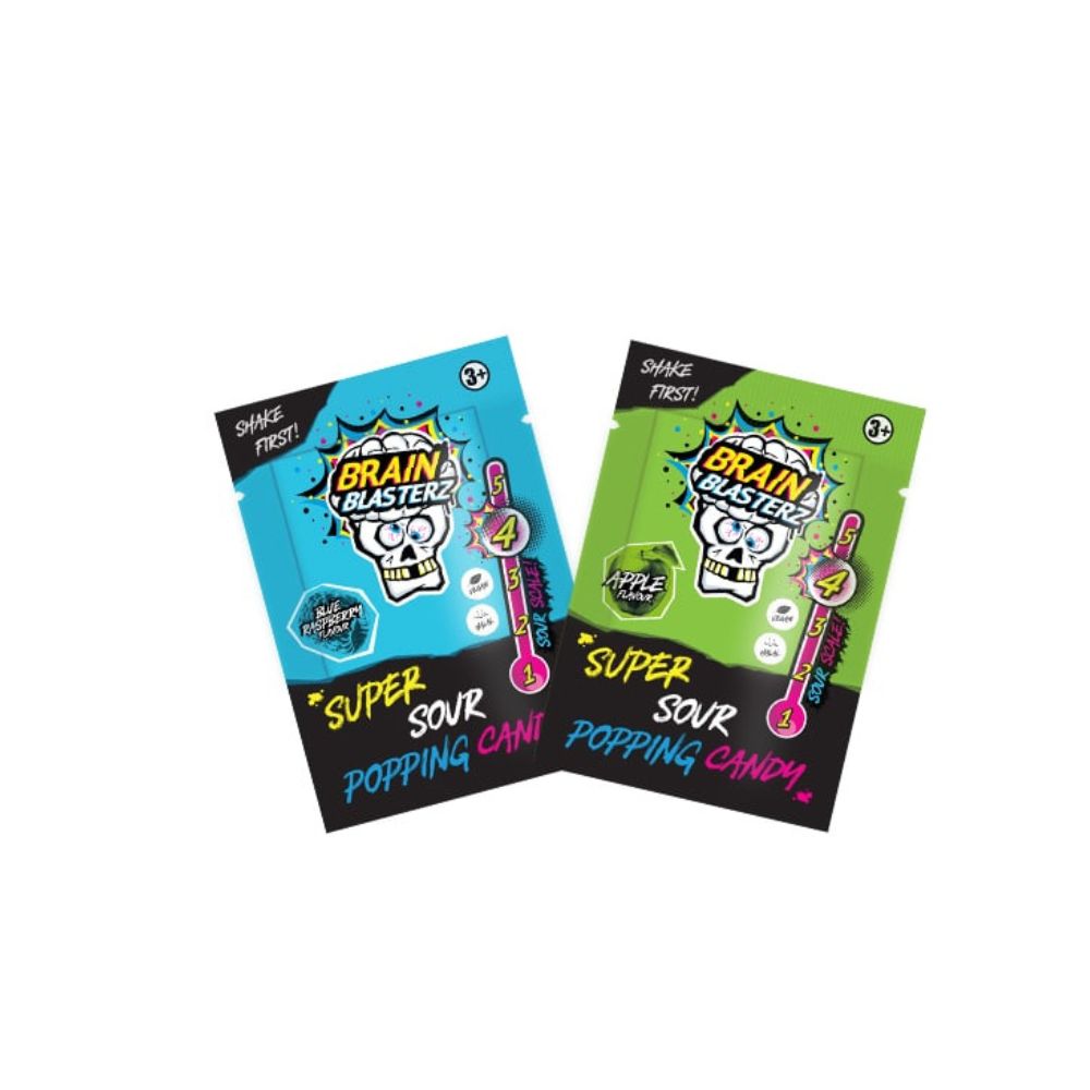 BRAIN BLASTERZ - Super Sour Popping Candy - Caramelle Scoppiettanti 10 g