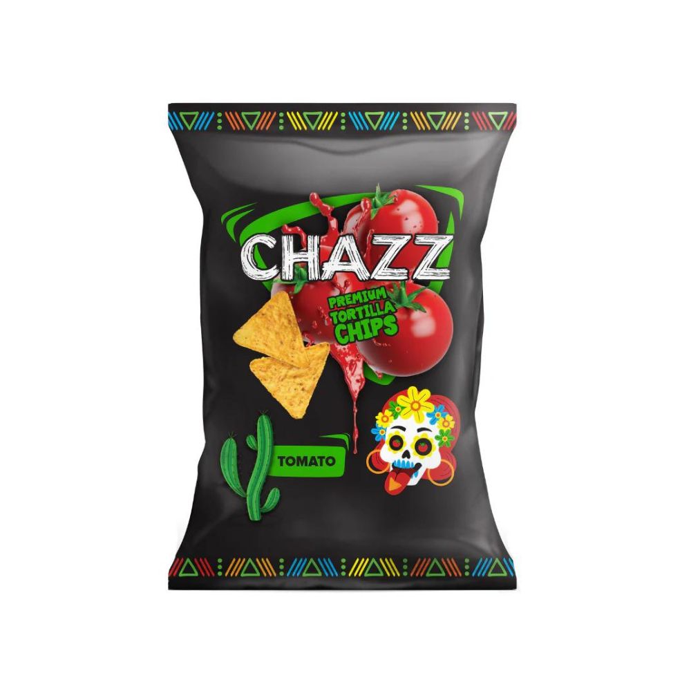 CHAZZ Tortilla Chips al Pomodoro - Sapore Mediterraneo in Ogni Chip 100 g