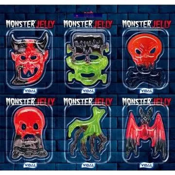 VIDAL MONSTER JELLY- Caramelle Giganti Ripiene 100g-Un mix mostruosamente delizioso di sapori fruttati assortiti che conquistano grandi e piccini.