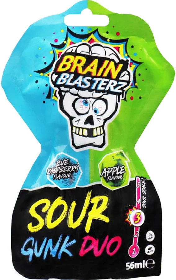 BRAIN BLASTERZ Sour Gunk Duo - una caramella liquida dal gusto estremamente aspro Lampone e Mela 56ml