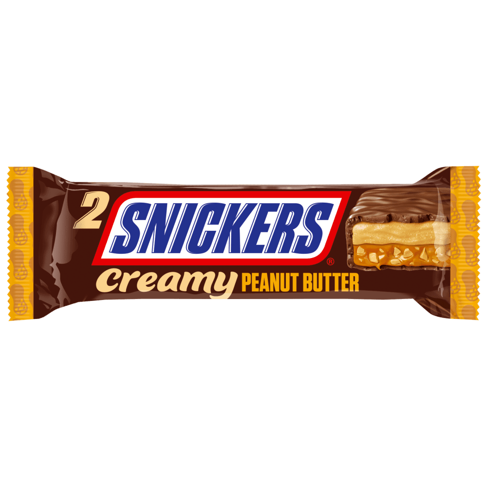 SNICKERS Creamy Peanut Butter - barretta di coccolato ripiena di crema al burro di arachidi 36,5 gr - Snackation