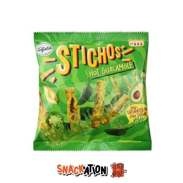 STICHOS Hot Guacamole - Tortillas gusto peperoncino e guacamole 50 gr - Snackation