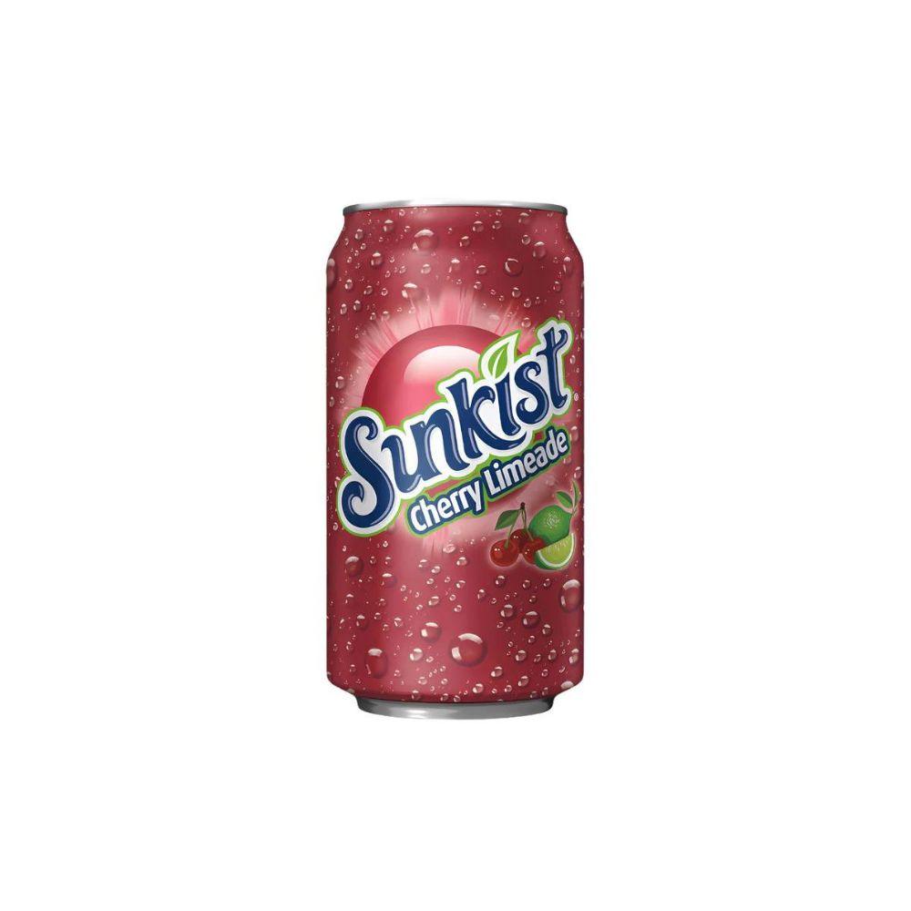 SUNKIST Cherry Limeade - Bevanda al Limone e alla Ciliegia 355 ml - Snackation