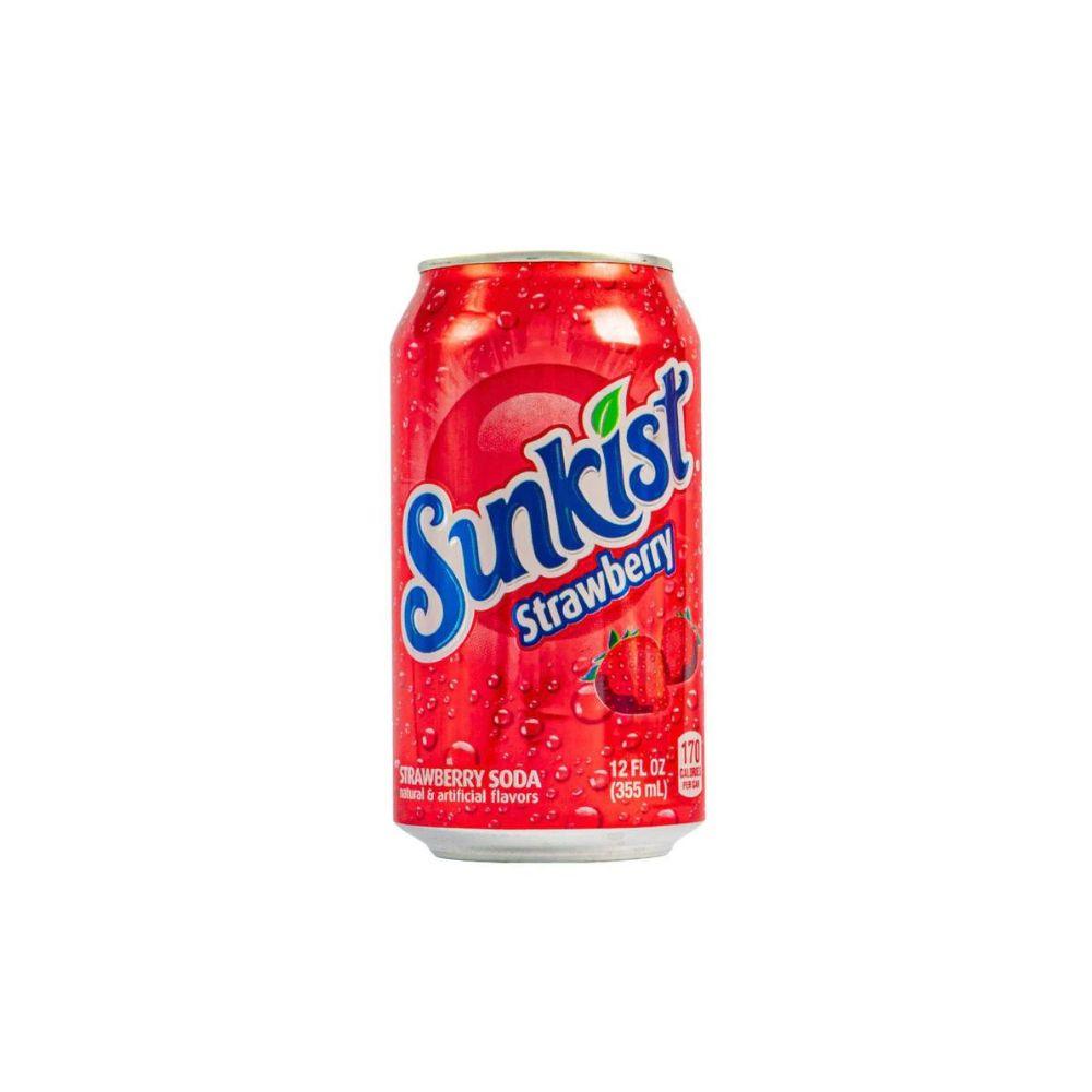 SUNKIST Strawberry - Soda Drink alla Fragola 355 ml - Snackation