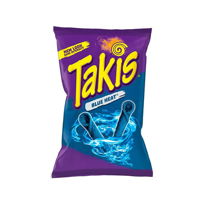 TAKIS Blue Heat Hot Chili Pepper - Patatina di mais piccanti di colo blue 92.3 gr - Snackation